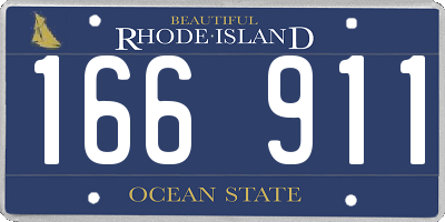 RI license plate 166911