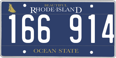 RI license plate 166914