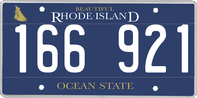 RI license plate 166921