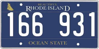 RI license plate 166931
