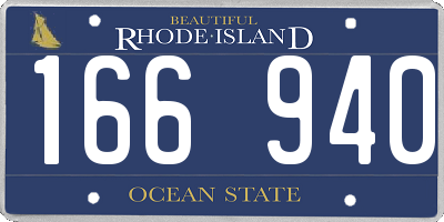 RI license plate 166940