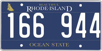 RI license plate 166944
