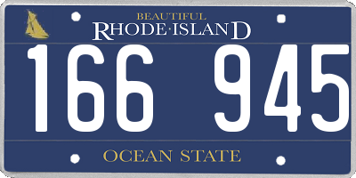 RI license plate 166945