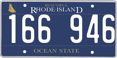 RI license plate 166946