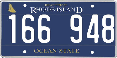 RI license plate 166948