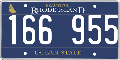 RI license plate 166955