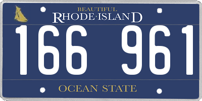 RI license plate 166961
