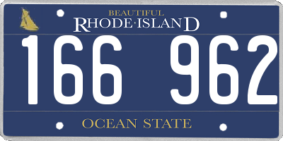 RI license plate 166962