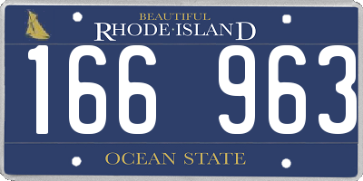 RI license plate 166963