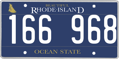 RI license plate 166968
