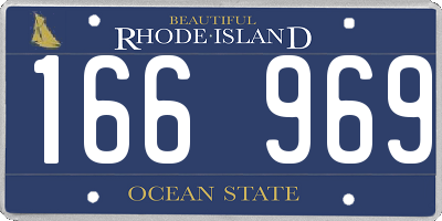 RI license plate 166969