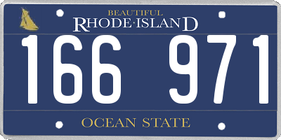 RI license plate 166971