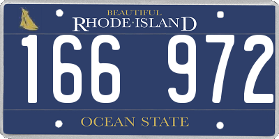 RI license plate 166972