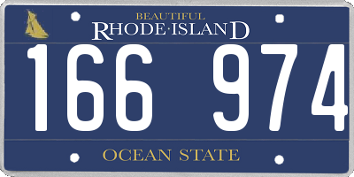 RI license plate 166974