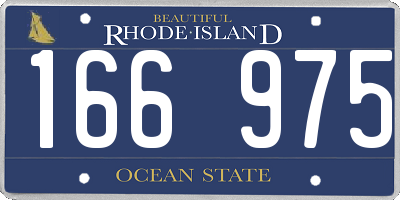 RI license plate 166975