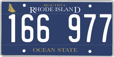 RI license plate 166977