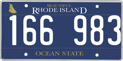 RI license plate 166983