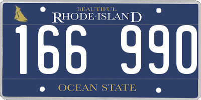 RI license plate 166990