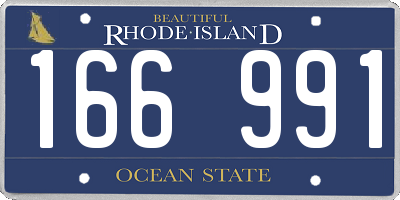 RI license plate 166991