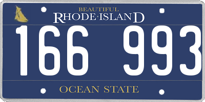 RI license plate 166993
