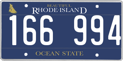 RI license plate 166994