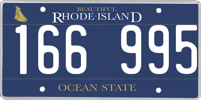 RI license plate 166995