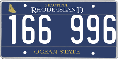 RI license plate 166996