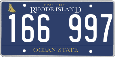 RI license plate 166997