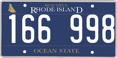 RI license plate 166998
