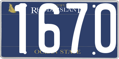RI license plate 1670