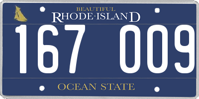 RI license plate 167009
