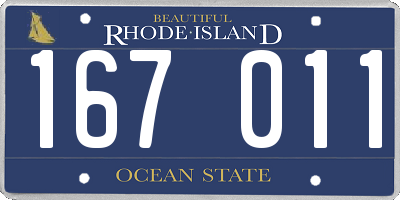 RI license plate 167011
