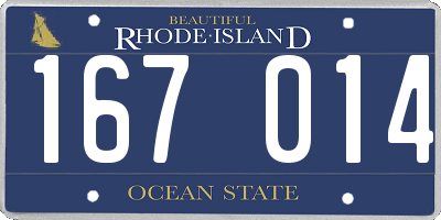 RI license plate 167014