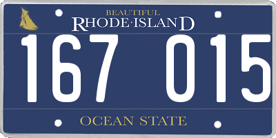 RI license plate 167015