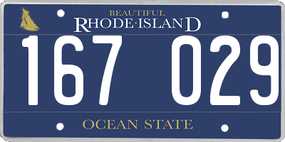 RI license plate 167029