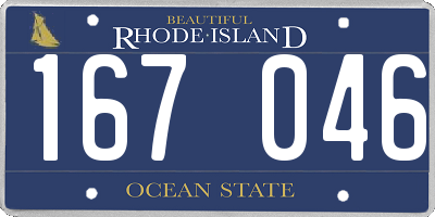 RI license plate 167046