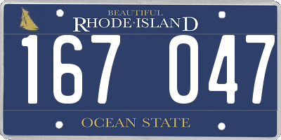 RI license plate 167047
