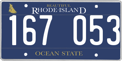 RI license plate 167053
