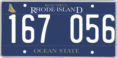 RI license plate 167056