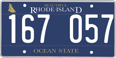 RI license plate 167057