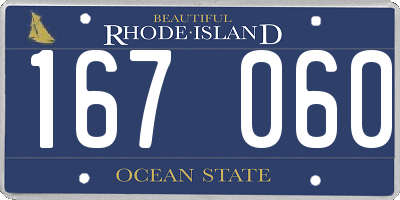 RI license plate 167060