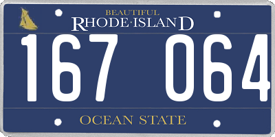 RI license plate 167064