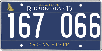 RI license plate 167066