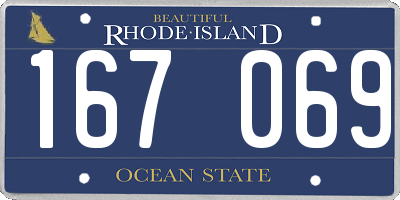 RI license plate 167069