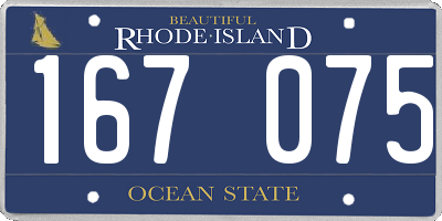RI license plate 167075