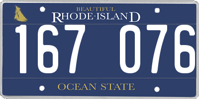 RI license plate 167076