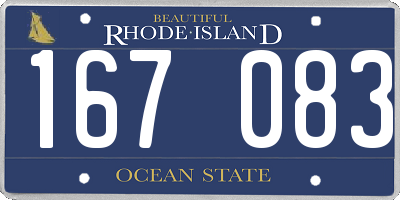 RI license plate 167083
