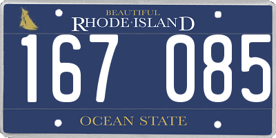 RI license plate 167085
