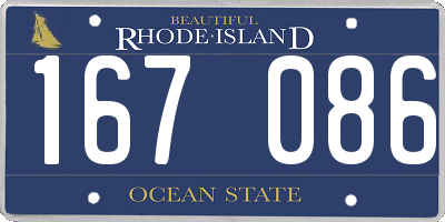 RI license plate 167086