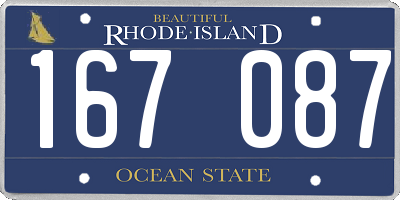 RI license plate 167087
